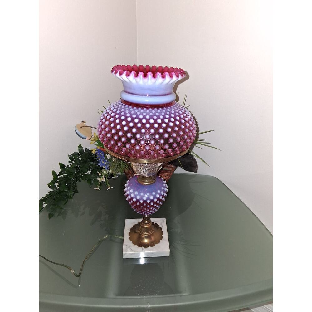 Fenton Lamp Cranberry